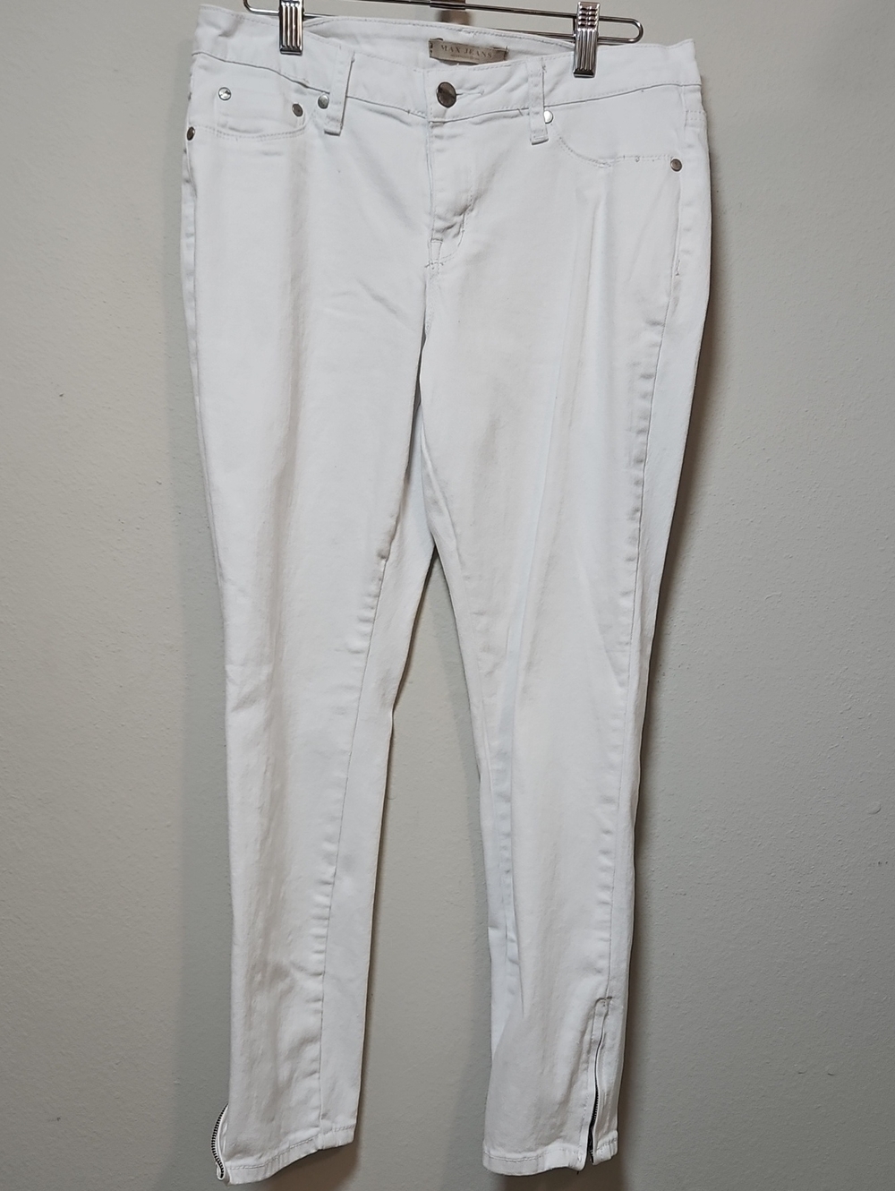 Wax Jean Size 8 White Skinny Stretch Jeans